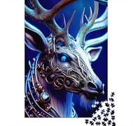 Deer Adult Jigsaw Puzzle, 1000 Pieces, 70x50cm/1000pcs; Clean White Cardboard for Sorting; A Relaxed Project for Colder Days