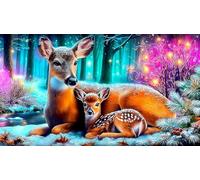 deer Adult Jigsaws 1000 Piece - Hard Difficult Challenging Game Home Activity Gift 38x52/1000pcs