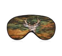 Deer Among Thick Leaves Eye Mask, Adjustable Strip, Blocks Light Sleep Mask, Sleep Eye Mask for Night Sleeping Travel Nap 8.1 * 4.1 Inches