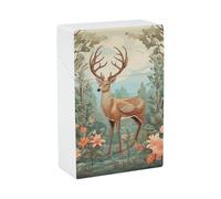 Deer And Birds Cigarette Case for Regular King Size 85mm 20 Capacity Push to Open Hard Shell Cigarette Box Portable & Waterproof Cigarettes Case for Men Women Pocket Cigarettes Holder, Cig Accessories