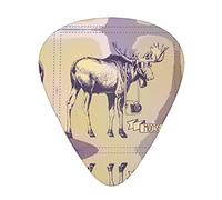 deer and camera Advanced guitar pick 12 pieces Three thicknesses for bass, electric guitar, acoustic guitar bag