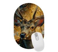 Deer and Flower Desktop Mouse Pad, Lightweight Non-Slip Computer Mouse Pad 11" x 7.1" for Home School and Office