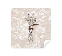 Deer Animal Head Artistic Effect Colourful Glasses Cleaning Cloth Phone Screen Cleaner Suede Fabric 2pcs