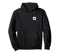 Deer Animal Icon Line Art Pocket Patch Badge Minimalist Pullover Hoodie