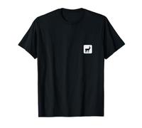Deer Animal Icon Line Art Pocket Patch Badge Minimalist T-Shirt