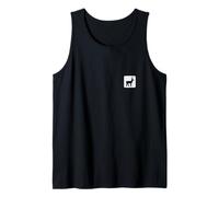 Deer Animal Icon Line Art Pocket Patch Badge Minimalist Tank Top