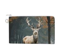 Deer Animals Coin Purse with Key Ring Cute Change Purse Travel Portable Keychain Wallet with Zipper for Women Men, style, One Size, Floral