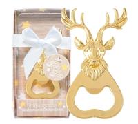 Deer Antler Beer Bottle Opener Gold, Funny Bottle Opener Gifts for Men, Him, Dad, Husband, Hunters, Premium Metal Beer Opener in Gift Box for Christmas, Birthday, Father's Day