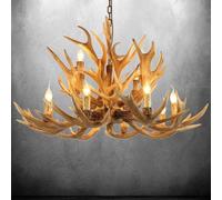 Deer Antler Chandelier - Luxury Creative Pendant Light for Living Room, Restaurant, Bedroom, Cafe, Bar, Log Cabin