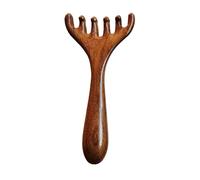 Deer Antler Comb - Natural Sandalwood Massage Brush, Wide Tooth Styling Device, Gentle Scalp Stimulating Massager, Hair Care Items, Handmade Wooden Comb | Home Spa Beauty