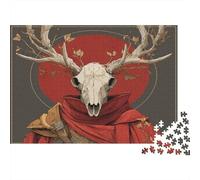 Deer Antler Skull,Rätsel Für Erwachsene 1000pcs (75x50cm),Herausforderungsspiele