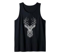 Deer Antlers Floral Nature Animal Design Tank Top