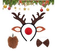 Deer Antlers Headband, Cute Headpiece with Animal Horns, Christmas Time Reindeer Antler Tails, for , Women, Children and Girls for Cosplay, Photo Props and Outfit