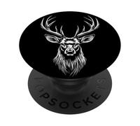 Deer Antlers Hunting Stag Reindeer Hunter Red Deer PopSockets Adhesive PopGrip