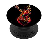 Deer Antlers Hunting Stag Reindeer Hunter Red Deer PopSockets Adhesive PopGrip