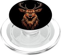 Deer Antlers Hunting Stag Reindeer Hunter Red Deer PopSockets PopGrip for MagSafe