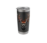 Deer Antlers Hunting Stag Reindeer Hunter Red Deer Stainless Steel Insulated Tumbler