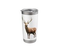 Deer Antlers Hunting Stag Reindeer Hunter Red Deer Stainless Steel Insulated Tumbler