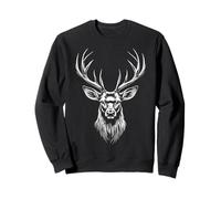 Deer Antlers Hunting Stag Reindeer Hunter Red Deer Sweatshirt
