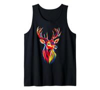 Deer Antlers Hunting Stag Reindeer Hunter Red Deer Tank Top