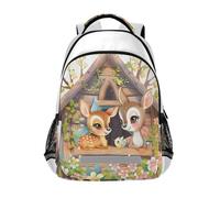 Deer Backpack for Students Boys Girls Fairy Tale Cute Deer School Bag Travel Daypack Rucksack