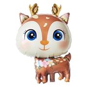Deer Balloons - Cartoon Animals Party Decorations 49*74.5cm | Sika Deer Props - Latex Material, Lightweight Inflatable Design