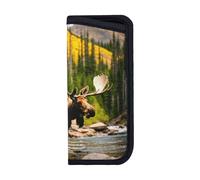 Deer Bear Moose 1 Soft Sunglasses Pouch, Compact Travel-Friendly Glasses Case Soft, For Jetsetters