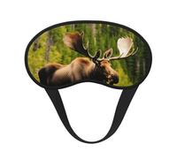 Deer Bear Moose Print Adjustable Eye Cover for Sleeping, Comfortable, Pressure-Free and Breathable Sleeping Masks