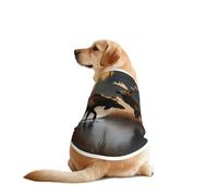 Deer Bear Moose Print Dog Vest, Soft Breathable Pet Shirt Clothes Sleeveless Fashion Apparel For Medium Large Breeds