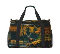 Deer Bear Moose Print Hand Travel Bag,Duffel Bag,Ideal for Gym, Travel,Travel Bag, Storage Case Travel Accessories