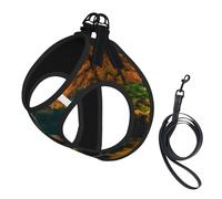 Deer Bear Moose Print Reflective No Choke Pet Vest Harness,Adjustable Soft Padded Dog Harness With Easy Control Handle