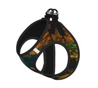 Deer Bear Moose Print Reflective No Choke Pet Vest Harness,Adjustable Soft Padded Dog Harness With Easy Control Handle