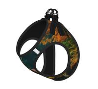 Deer Bear Moose Print Reflective No Choke Pet Vest Harness,Adjustable Soft Padded Dog Harness With Easy Control Handle