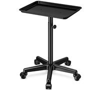 DEER BEAUTY Aluminum Salon Tray Cart with Wheels, Adjustable Trolley