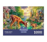Deer by RiverHerculean Jigsaw Puzzles for Adults A 1000-Piece (Advanced) Epic of Impossible, Hard, And Difficult Challenging Puzzle Games - The Supreme Gift for Puzzle-Loving Adults And Kids Age 12 Y