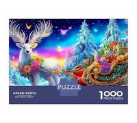 Deer by Stream Jigsaw Puzzles for Adults The Impossible Challenge 1000 Piece Animal Difficult Hard Jigsaw Puzzles for Man And Woman with Letters on Back 70x50cm/1000pcs
