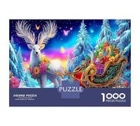 Deer by Stream Jigsaw Puzzles Puzzle for Adults Kids. 1000 Piece Interesting Great Gifts Challenge Toy Educational Game Home Decoration for Adults& Kids Age 14 Years Up 38x26cm/1000pcs