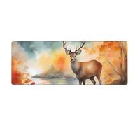 Deer by The River Keyboard pad, Non-Slip, Suitable for Office and Home, 80 x 30 cm.