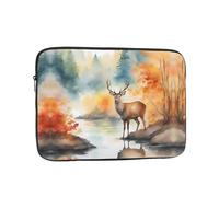Deer by The River Laptop Sleeve, 15 inch Laptop Bag, Suitable for Business Casual or School Laptop Carrying Bag