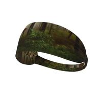 Deer By The River Print Sports Headbands For Men Women, Moisture Wicking Sweat Band Elastic Wide Hair Bands,For Running, Cycling, Basketball, Gym Exercise, Football