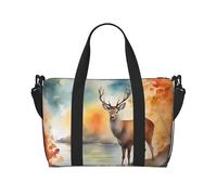 Deer by The River Prints Handbag Crossbody Travel Bag Comfortable Lightweight and Waterproof Suitable for Travel and Everyday Use.
