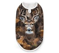 Deer Camouflage Dog Shirt Pet Clothes Summer T-Shirts Sleeveless Tank Top for Small Puppy Cat