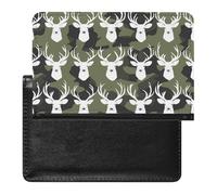 Deer Camouflage Pattern Funny Passport Cover Holder for Travel Lightweight Waterproof Passport Protector