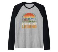 Deer Camp Legend Rustic Cabin Hunting Lodge Raglan Baseball Tee