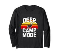 Deer Camp Mode Buck Hunting Retro Sunset Long Sleeve T-Shirt