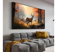 Deer Canvas Wall Art, Deer Wall Art, Deer Pictures Wall Decor, Deer Wall Decor, Fall Wall Decor, Fall Wall Art, Fall Canvas Wall Art, Forest Wall Art, Forest Canvas Wall Art, Wall Decor for Bedroom