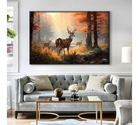 Deer Canvas Wall Art, Deer Wall Art, Deer Pictures Wall Decor, Deer Wall Decor, Fall Wall Decor, Fall Wall Art, Fall Canvas Wall Art, Forest Wall Art, Forest Canvas Wall Art, Wall Decor for Bedroom