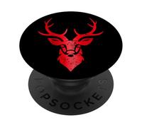 Deer Chalet Antlers Retro Stag Antlers Vintage Souvenir PopSockets Adhesive PopGrip