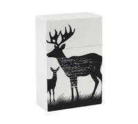 Deer Cigarette Case Waterproof Crush-Proof Cigarette Holder Case Compact Travel Cigar Holder for 20 Cigarettes Durable Scratch-Resistant Design for Men & Women