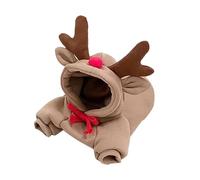 Deer Costume For Dogs, Cats Hoodie Christmas, Clothing With Cute Festive 3d Reindeer Ears, Breathable Moose Clothing, For Birthday Celebration Cosplay Holiday Winter (L)
